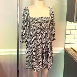 Faithfull the Brand Zebra Print Mini Dress